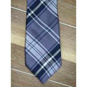 Men's BEAU BRUMMEL SOHO Tie Purple Plaid Necktie